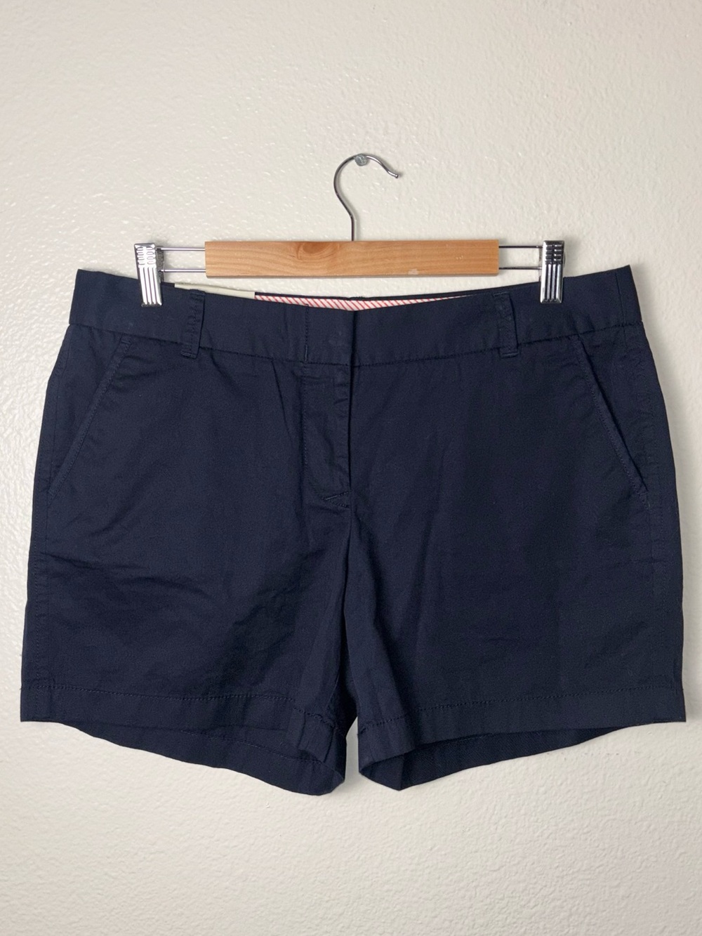 NWT J. Crew City Fit Chino Shorts Navy Blue 100% cotton 5" inseam women's 10 - Picture 4 of 15